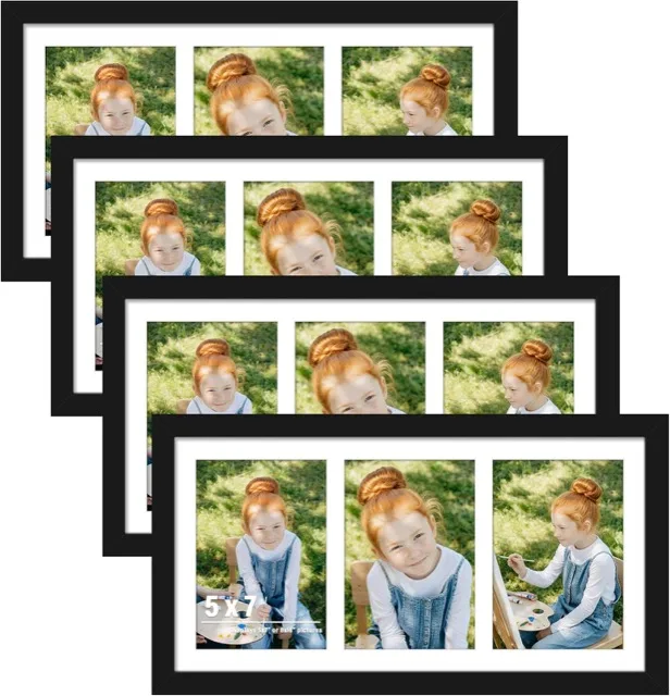 4-Pack Black Collage Photo Frames
