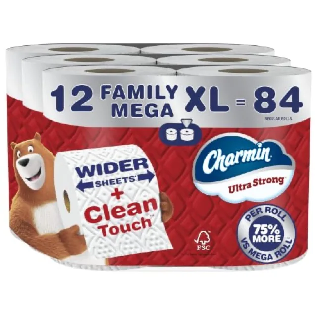 Charmin Ultra Strong 12 Mega XL Rolls for About