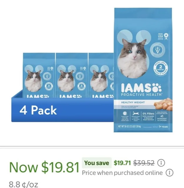Half Off Iams Proactive Health Cat Food