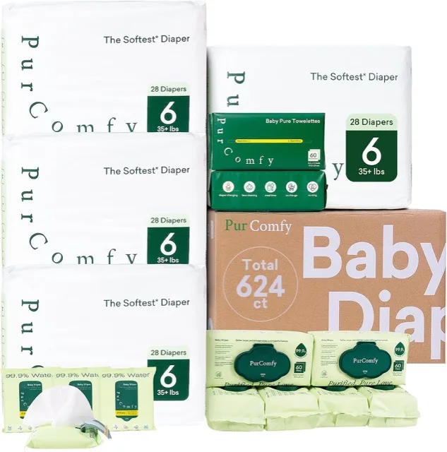 Purcomfy 712-Count Baby Diaper Kit for About