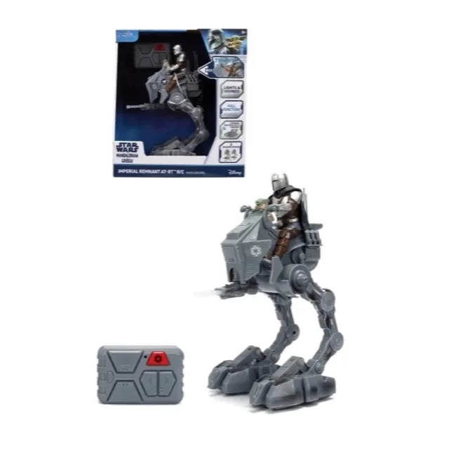 Star Wars Imperial Remnant AT-RT RC Walker with Mandalorian and Grogu 13" Remote Control Toy with Sound and Lights by Jada Toys