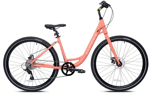 Univega Montega Sport Step-Over Comfort Hybrid Bike, Peach